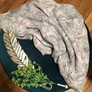 pink floral infinity scarf